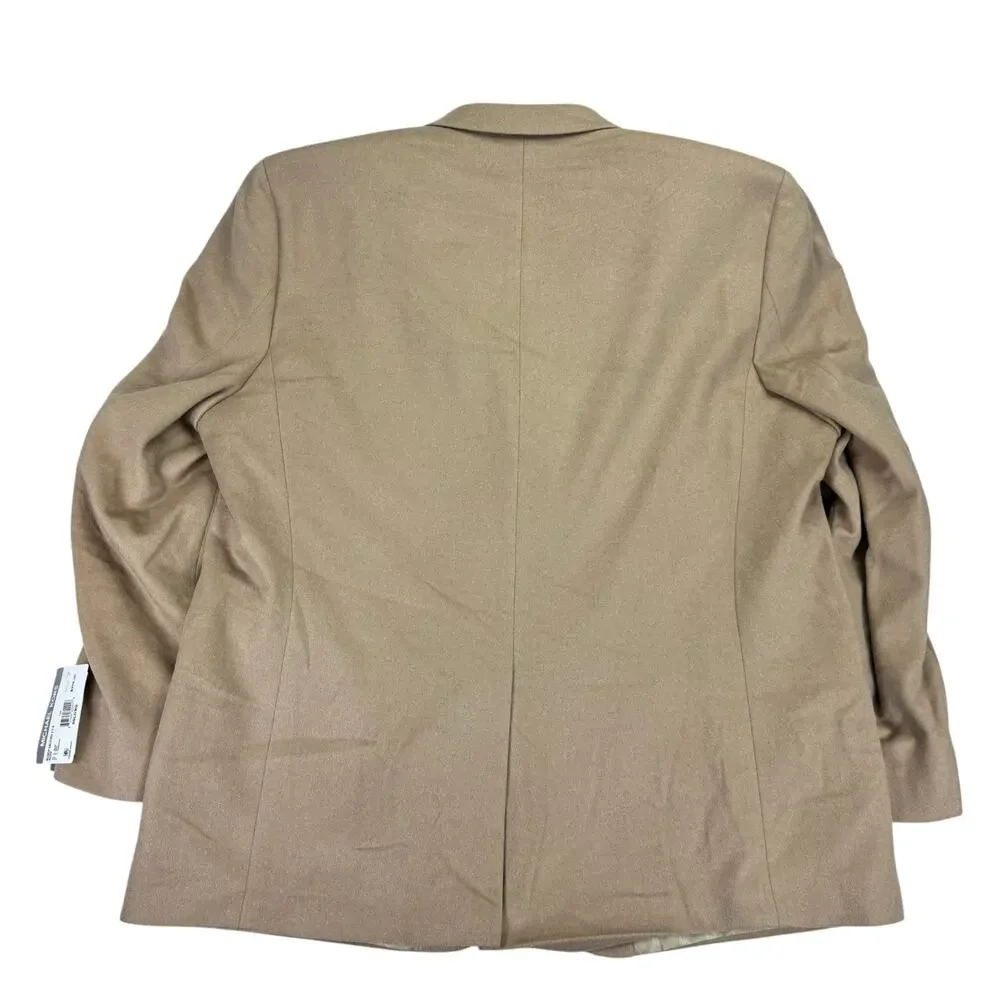 Michael Kors Mens Kipp Wool Cashmere Luxury Classic Fit Sport Coat Tan 50L